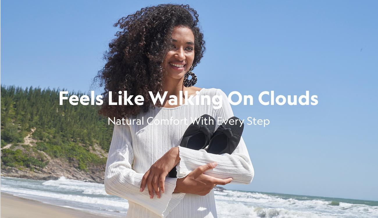 Elegant Square Toe Knit Bow Flats