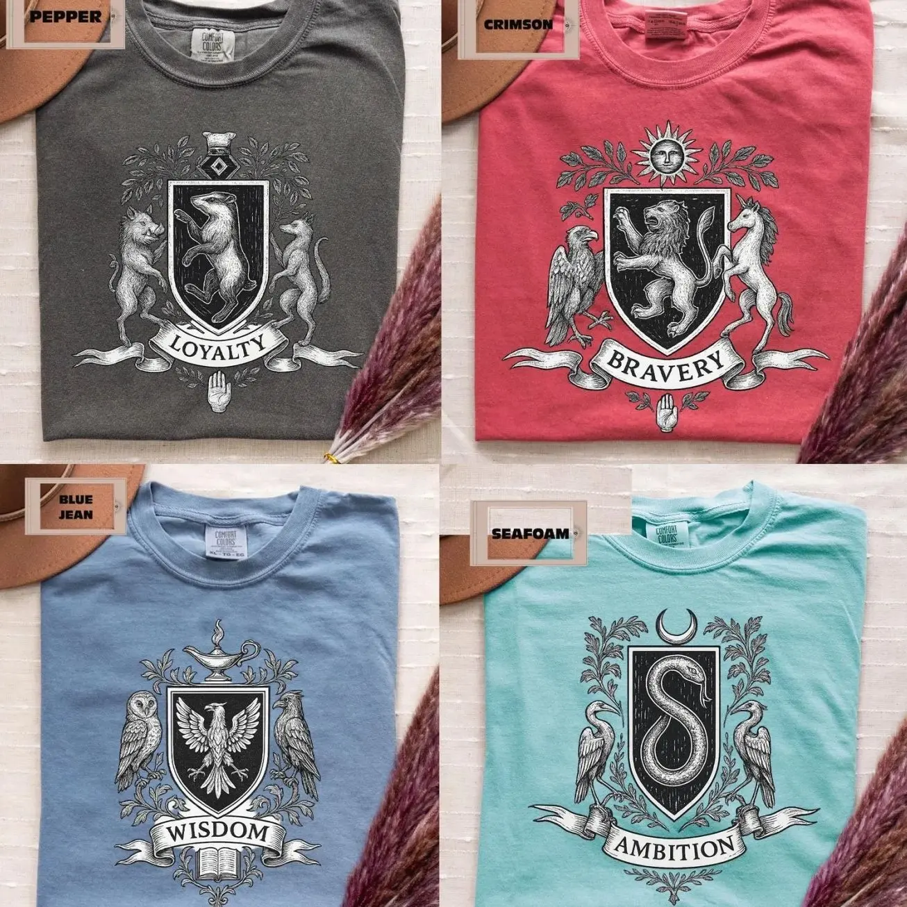 Comfort Colors Wizard House Shirt, Universal Vacation Matching Tees, Magic School Family Apparel Gift For Men Women 8QB3N