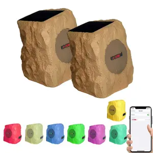 5 Core Outdoor Rock Speakers Pair 100W Bluetooth Waterproof Landscape Speaker for Patio Pool Outdoor