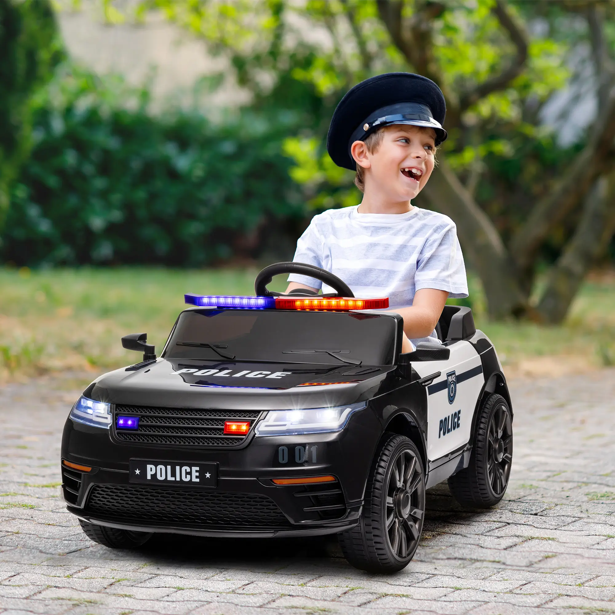 12V Police Car Black