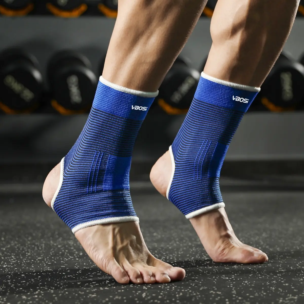 1 Pair Unisex Sweat-Absorbent Ankle Protective Compression Sleeves, One-Size-Fits-All Design, Ideal for Running & Basketball Sports Activities