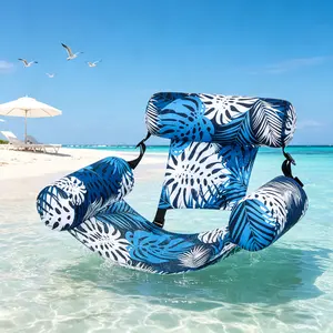 2-Pack Upgraded Leakproof Swimming Lounger, Thick Leaf Inflatable Floating Chair, Anti-Sway Stable Water Recliner for Pool, Beach