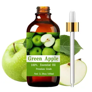 Green Apple Essential Oil 100ML, Pure Perfume Grade Care, Hair & Skin Care, Massage, Diffuser Humidifier, Natural Scent, Long-Lasting Moisturizing
