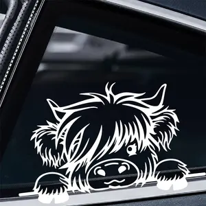 1pc Cow Pattern Car Sticker, Waterproof Vinyl Truck Car Decal for Windows, Bumpers and Rear Windscreens, Suitable for Metal and Glass Surfaces