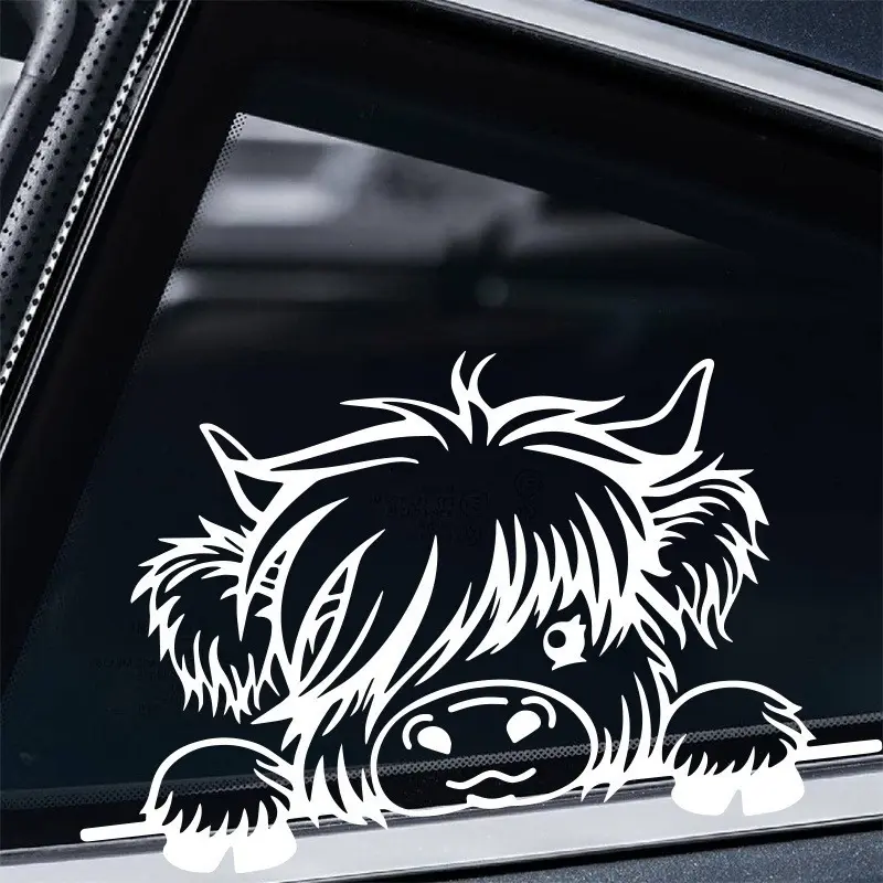 1pc Cow Pattern Car Sticker, Automobile Decals, Automotive Decals, Decal For Cars, Waterproof Vinyl Truck Car Decal, Windshield Sticker for Windows, Bumpers and Rear Windscreens, Suitable for Metal and Glass Surfaces, Vehicle Exterior Decoration