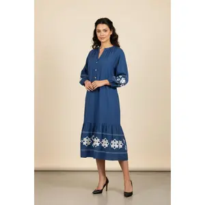 Sarahi Embroidery Denim Dress