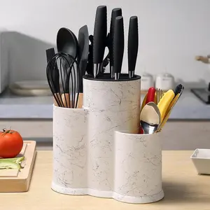 3 in 1 Kitchen Knife Holder, Multifunctional Large CapacityModern Simple Colorful Kitchen Utensils Storage Rack,Household Container for Home Kitchen Dining Room Office Kitchenware