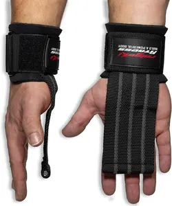 Fast Grip Lifting Straps for Weightlifting Strength Training (+ Training Plans) Professional Quick Fastening with Metal Bolts for Powerlifting, Crossfit & Fitness - Bodybuilding for Men and Women