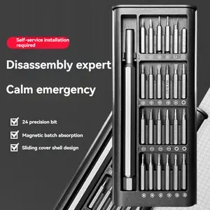 25-In-1 Precision Screwdriver Set with for Phones & Tablets, Durable Plastic Multi-Purpose Maintenance Tool Kit with Portable Storage Box, Magnetic Precision Screwdriver