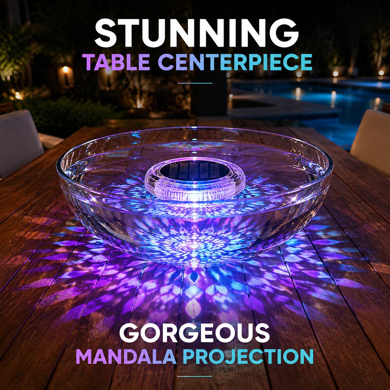 Solar Pool Lights for Inground Above Ground Pools, 7 Color Changing Floating Pool Lights with Remote, IP67 Waterproof Solar Powered Underwater LED Light Show Projector for Pool Decor, Hot Tub, Party b