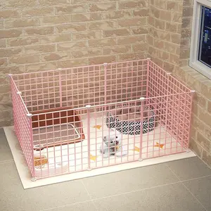 DIY Free Assembly Pet Fence Indoor Rabbit Hedgehog Cat Small Dog Isolation Barrier Home Storage Cat Small Dog Game Cage Puppy Playpen