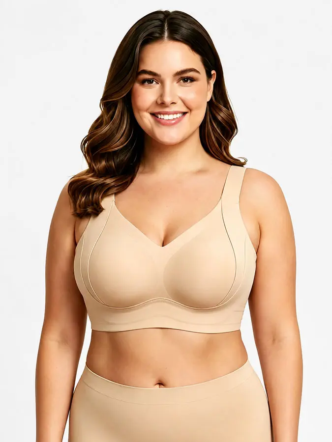 Bras for Women Supportive Wireless Push Up Bra Full Coverage No Underwire Seamless Plus Size for SPORT Women