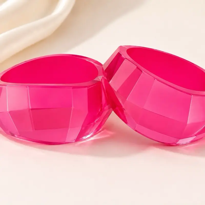 Crystal Prism Bangle, Sparkling Decorative Bracelet for Daily Wear