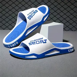 Men's Fashionable Comfortable Open-Toe PVC Slippers, Breathable Non-Slip Indoor Outdoor Beach Fitness Slippers, Suitable for All Seasons
