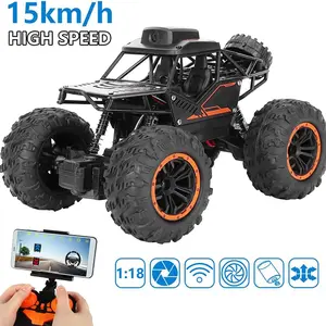 FPV Off-Road RC Crawler, 1:18 Scale 4WD Remote Control Car with 480P WiFi Camera, LCD Monitor, USB Rechargeable Durable Body, RC Crawlers for Halloween, Christmas Toys, Remote Control Crawler, Rc Rock Crawlers