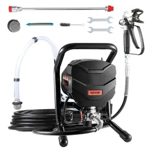 fathersdaygift  VEVOR Stand Airless Paint Sprayer, 650W High Efficiency Airless Sprayer, 3000PSI Electric Paint Sprayer Machine Extension Rod and Cleaning Kits for Interior and Exterior Furniture/Fence/Home/House