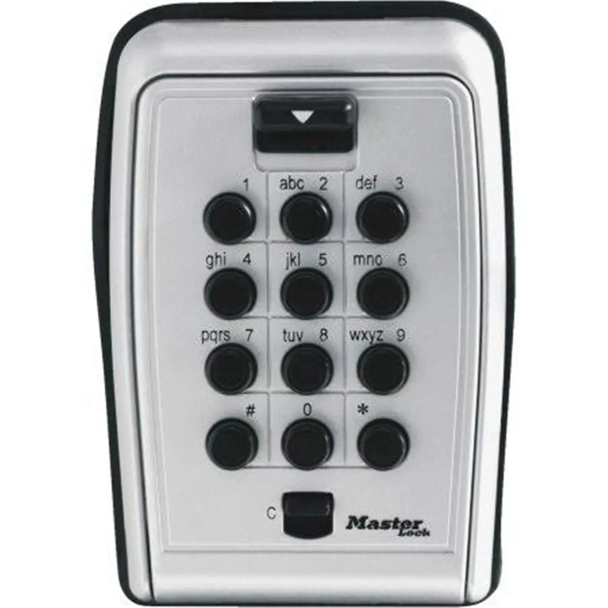 212 MAIN Master Lock 240025 Wall Mount Keyless Alphanumeric Push Button Combination Lock Safe - Silver, 7 Spare Key Storage Units, for Automotive Users, Home Security Solutions, Digital Lock Safe