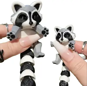 Vexxia Articulated Raccoon Collector Set with Trash Can