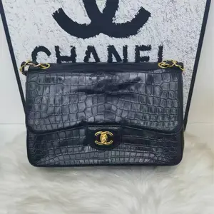 Pre-owned CHANEL Alligator leather Shoulder Bags BIG Crocodile Embossed Shoulder Bag and Tote (Global Limited Edition)