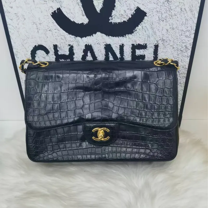 Pre-owned CHANEL Alligator leather Shoulder Bags BIG Crocodile Embossed Shoulder Bag and Tote (Global Limited Edition)