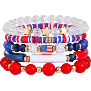 Ceramic Beads Bracelets for Women Stacking Chunky Colorful  Stretch  Tube Beach Bangle Bracelet Friendship Cute Bracelet Romantic  Gifts