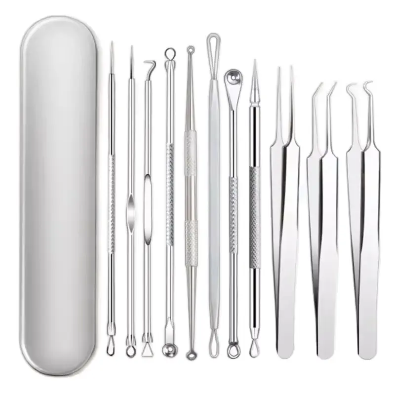 11 pcs Acne Blackhead Removal Needles-Stainless Steel Deep Cleansing for Whitehead- Blemishes - Comfort Pimple Skincare