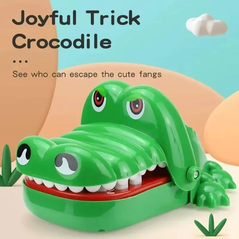 Crocodile Dentist Animal Board Game - Durable Spring-Action Structure, Unisex Compact Screen Time Alternative, Escape the Cute Fangs Party Table Game for Kids and Adults, Family Interactive Toy
