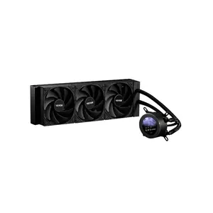 VEVOR CPU Liquid Cooler, AIO CPU Water Cooler - 120mm PWN Fans Pump, Customizable Black PC Liquid Cooler with 2.1'' LCD Display ARGB light, for Intel 115X/1366/2011/1700/1200, AMD AM4/AM5