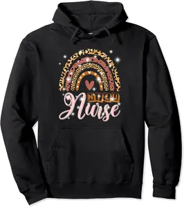 Nicu Nurse Icu Neonatal Leopard Rainbow Tiny Human Baby Pullover Hoodie - Luismrid Shop 34B09ZQPY3NQ