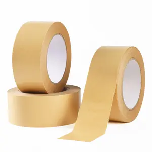 Packaging Tape, Writing Surface, Uncoated Kraft Paper Tape, Industrial Adhesive Tape, Ideal for Sealing & Shipping Boxes, Durable Adhesive Seal