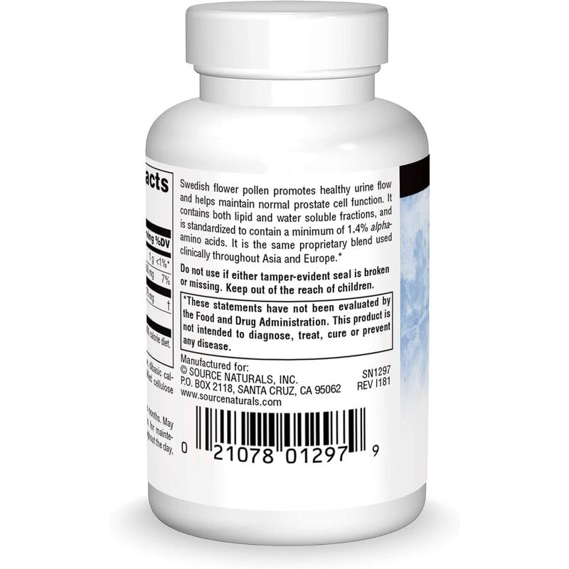 Source Naturals Swedish Flower Pollen Supports Prostate Function and Healthy... Healthcare Supplement Fitness Vitamin