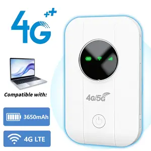 Portable 4G WiFi Hotspot, 300Mbps High Speed Router with SIM Card Slot, Multi-Device Connection for Campervan Hiking Road Trip Outdoor Leisure
