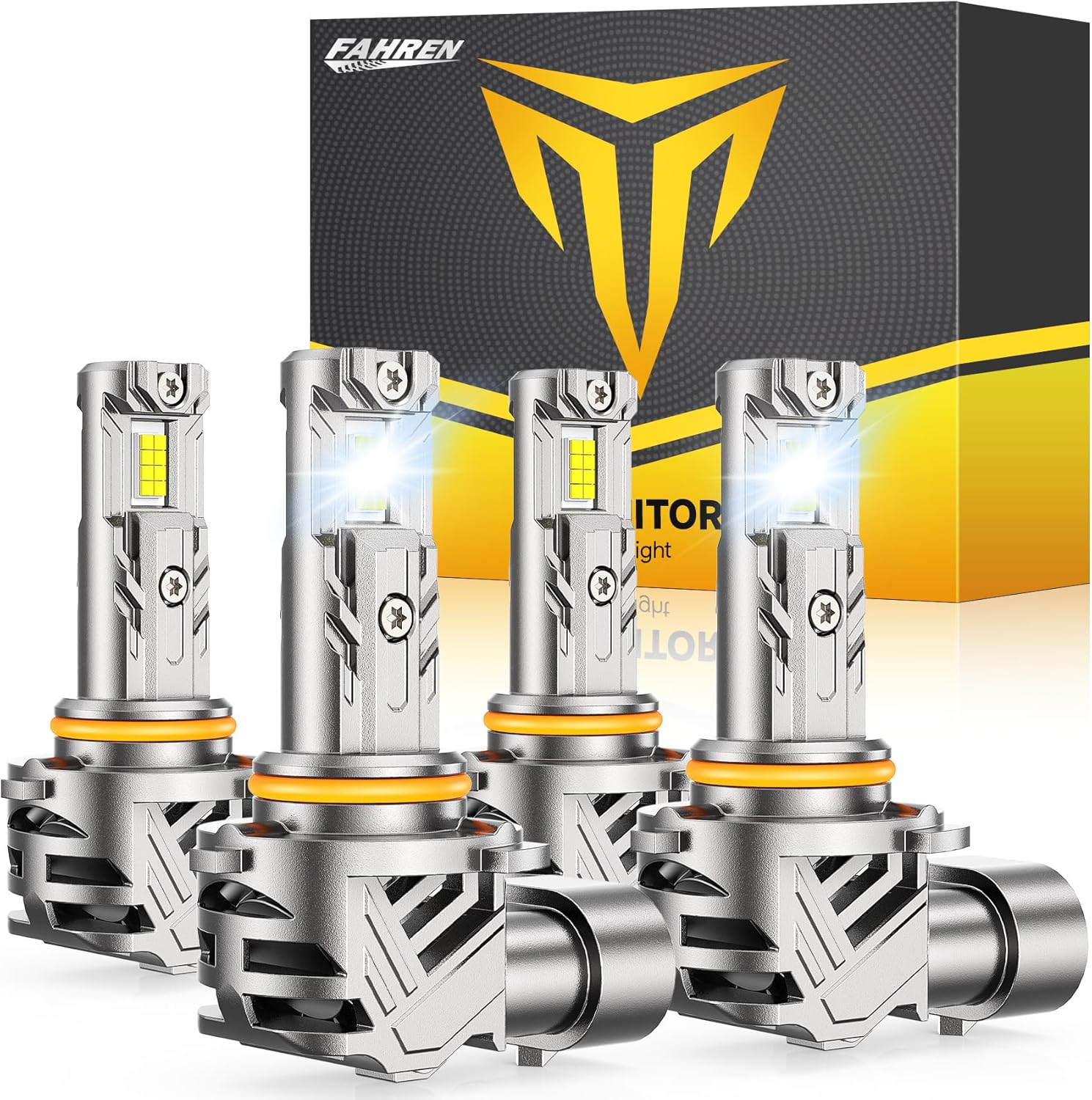 FAHREN 2026 Upgraded 9005 HB3 9006 HB4 LED Headlight Bulbs Combo, 100000LM 1200% Ultra‑Bright 6500K Cool‑White, 1:1 Mini‑Size Plug‑and‑Play, No Adapter Needed, 4‑Pack FAHREN 2026 Upgraded 9005 HB3 9006 HB4 LED Headlight Bulbs Combo, 100000LM 1200% Ultra‑Bright 6500K Cool‑White, 1:1 Mini‑Size Plug‑and‑Play, No Adapter Needed, 4‑Pack