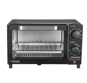 4-Slice Toaster Oven with 3 Adjustable Settings, Includes Baking Rack & Pan, Versatile Cooking for All Sizes