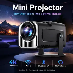 Portable Mini  720P HD with WiFi & Bluetooth, Smart Movie , Big Screen for Bedroom & Outdoor Movies home theater
