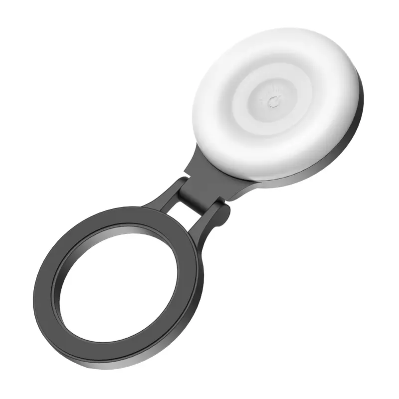 Magnetic Charging Ring Selfie Light Kit for iPhone 16, Portable Rechargeable 180° Flippable Lithium Ion Fill Light, Camera Phone Accessories