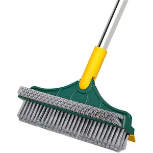 3-In-1 Sweeper Brush Set with Cleaning Brush, Long Handle Scraper, Rotatable Detachable Head, Kitchen Wall Gap Cleaner Tool, Bathroom Cleaning Tool