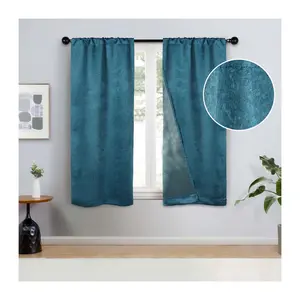 Superior Textured Blackout Curtain Set of 2 Panels, 26X63