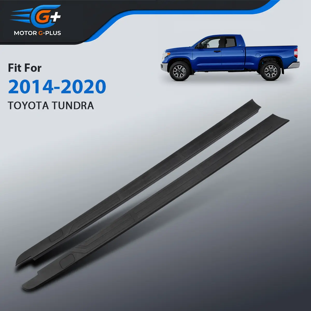 MOTOR GPLUS 2-Pcs Vehicle-Specific Side Trim Panel Set, 5.5ft Bed Protection Bed Top Protectors (LH&RH), Chrome Truck Sealing Strip Exterior Accessory for 2014-2020 Toyota Tundra, Father's Day Gift