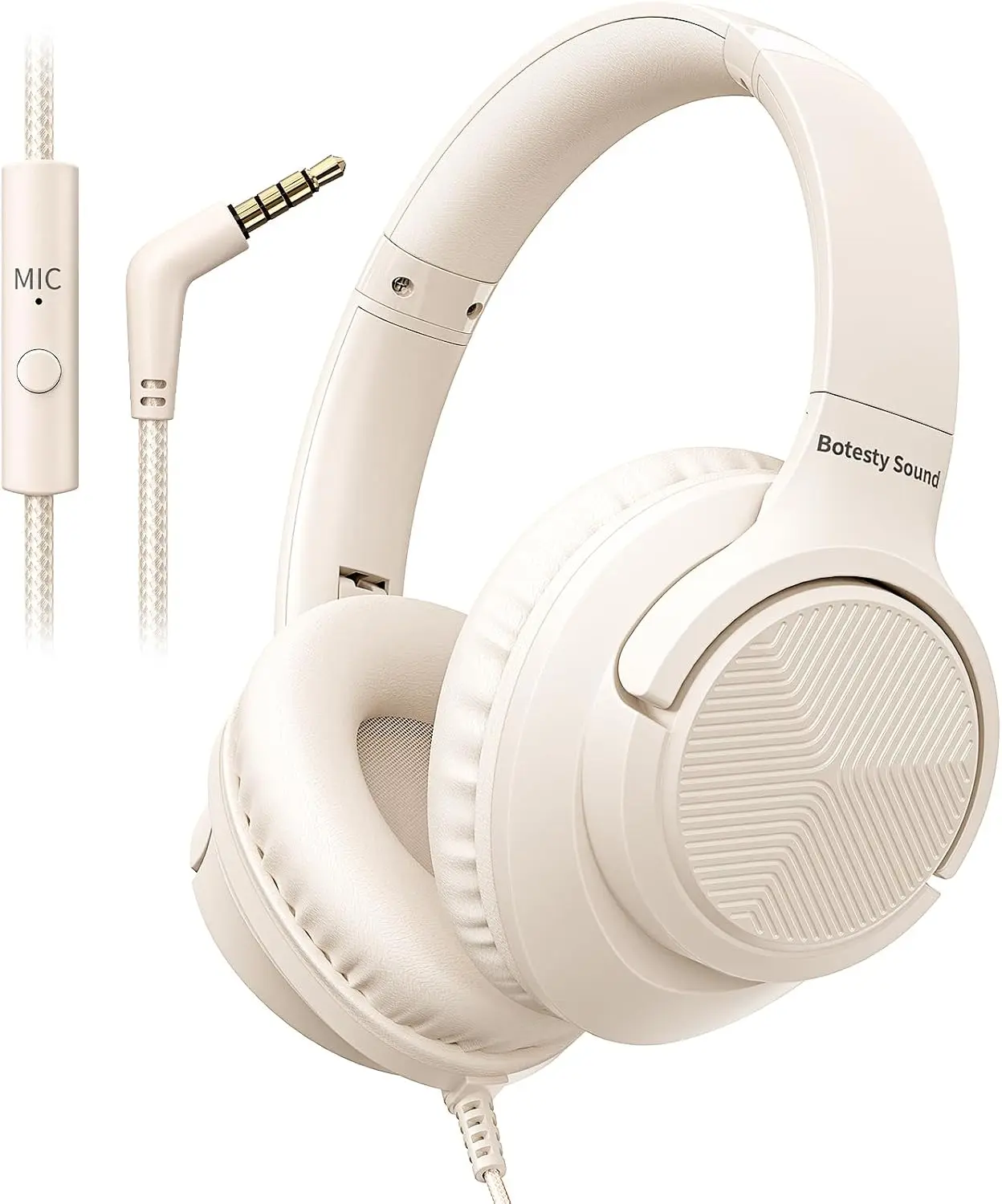 Wired Foldable Comfort Headphones, Everyday Travel Use Audio Accessory for Phones & Electronics