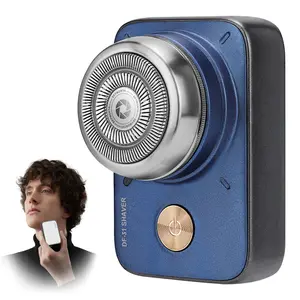 SKYWORTH 2026 New Mini Electric Beard Shaver for Men, Portable Rotary Electric Razor for Travel & Home, 2-in-1 Shaver+Mirror Waterproof Rechargeable Wet & Dry Use