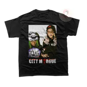 City Morgue Graphic Tee - ZillaKami & SosMula Artwork - Fitted Cotton Short Sleeve T-Shirt