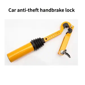 Automobile stainless steel anti-theft lock, multi-functional adjustable handbrake gear lock, vehicle-mounted safety gear lock Car