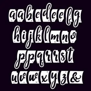 Cursive Letter Alphabet Stencils