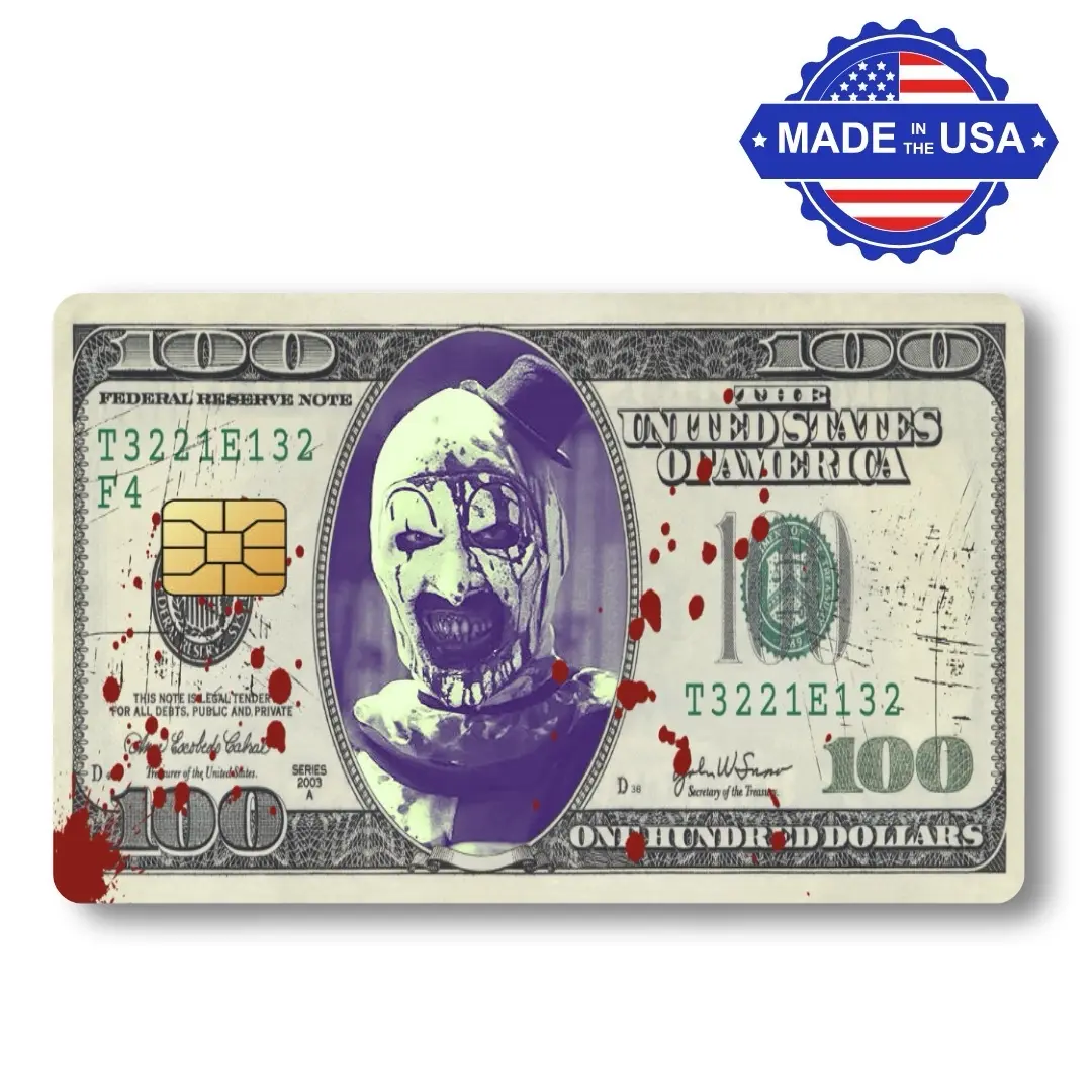 Terrifier Halloween Card Decal Credit Card Cover Vinyl Skin Sticker for Protection