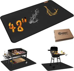 48 ×30 inch Under Grill mat for Outdoor Grill, Double-Side Fireproof & Heat-Resistant Outdoor Grill Mat, Protective Mat for Patio, Courtyard, Tabletop, Outerdoor BBQ Fire Pit Fireplace Mat