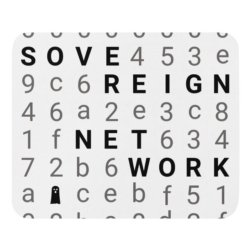Sovereign Network Hash Mouse pad (WHITE DESIGN)