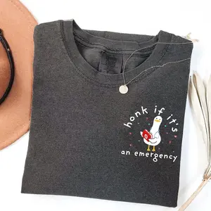 Funny Nurse Silly Goose Shirt, Honk if It's An Emergency, ER Nurse Sweatshirt, Nurse Goose Tee, ER Nurse Gift, EMT Shirt, Nurse Doctor Tee Fit Soft