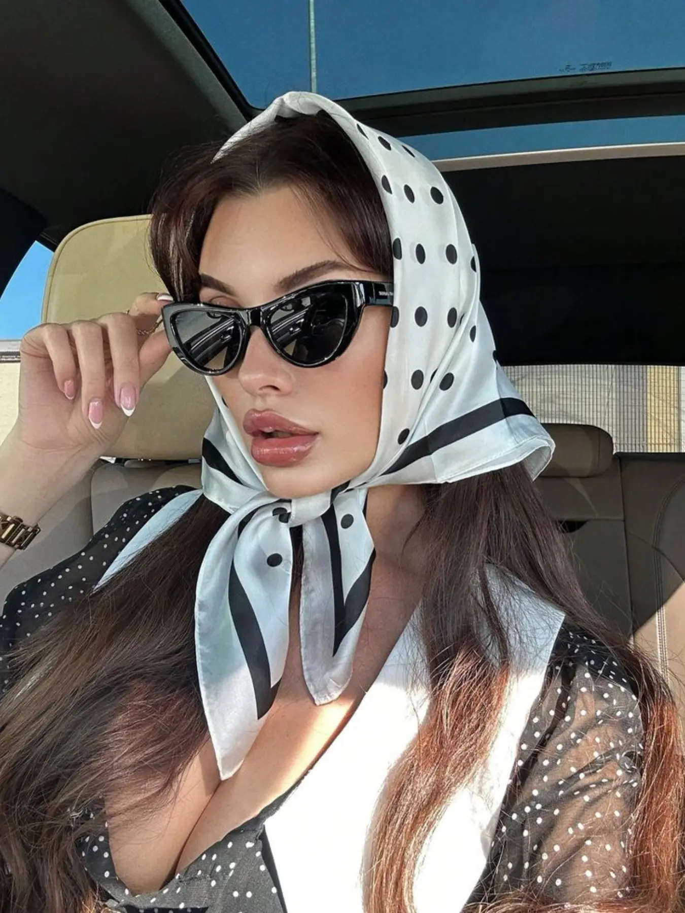 polka dot scarf top revolve - TikTok Shop