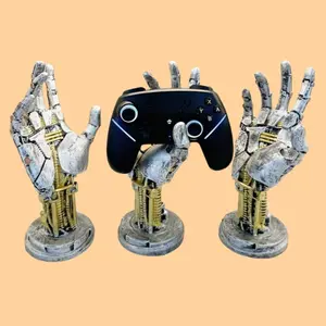 1 Cyberpunk 3d Printed Controller - Multifunctional Desktop Organizer for Game Controllers, Mobile Phones, Sci-fi Mechanical Style Decoration, Perfect Match for Home and Office 03